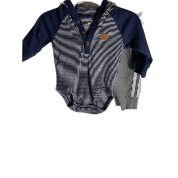 Carter's Bundle 2 Brown/Blue Long Sleeve & Pants 3 Months - Picture 7 of 7